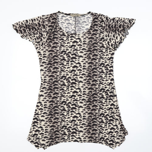 Poetic soul Womens Brown Animal Print  T-Shirt Dress  Size S  - Beach Cover Up