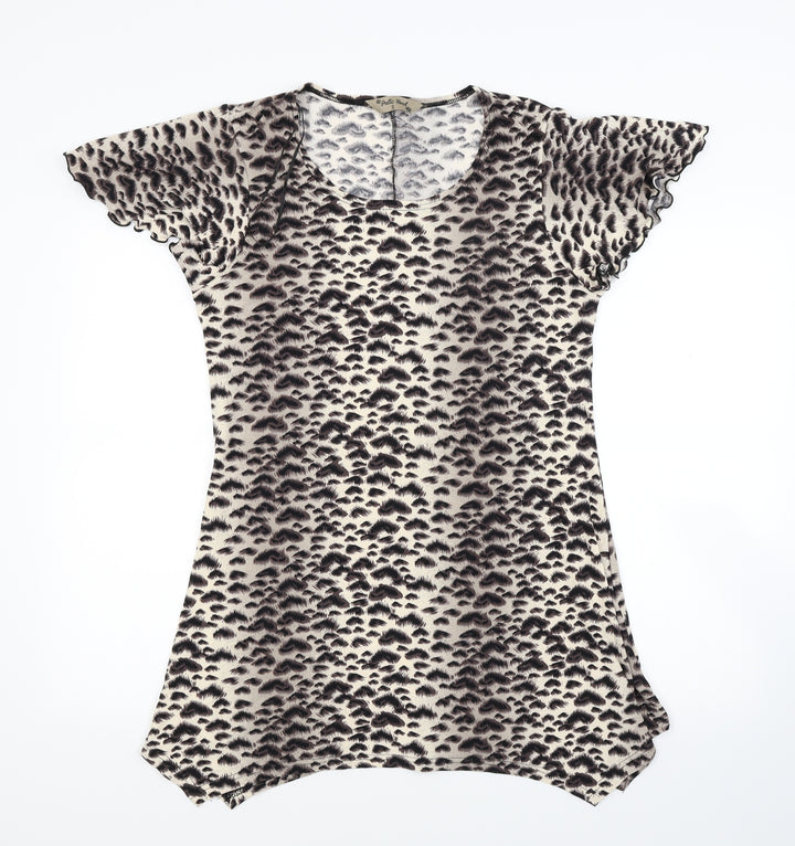 Poetic soul Womens Brown Animal Print  T-Shirt Dress  Size S  - Beach Cover Up