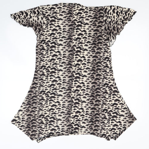 Poetic soul Womens Brown Animal Print  T-Shirt Dress  Size S  - Beach Cover Up