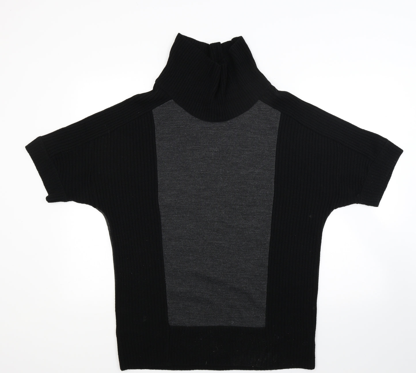 Nina Leonard Womens Black  Knit Pullover Jumper Size L