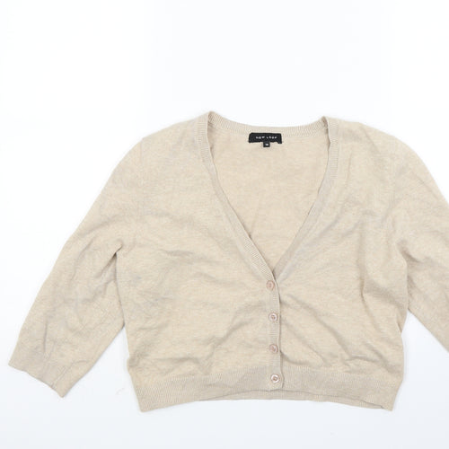 New Look Womens Beige   Cardigan Jumper Size 14