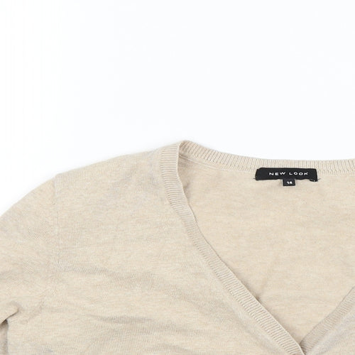 New Look Womens Beige   Cardigan Jumper Size 14