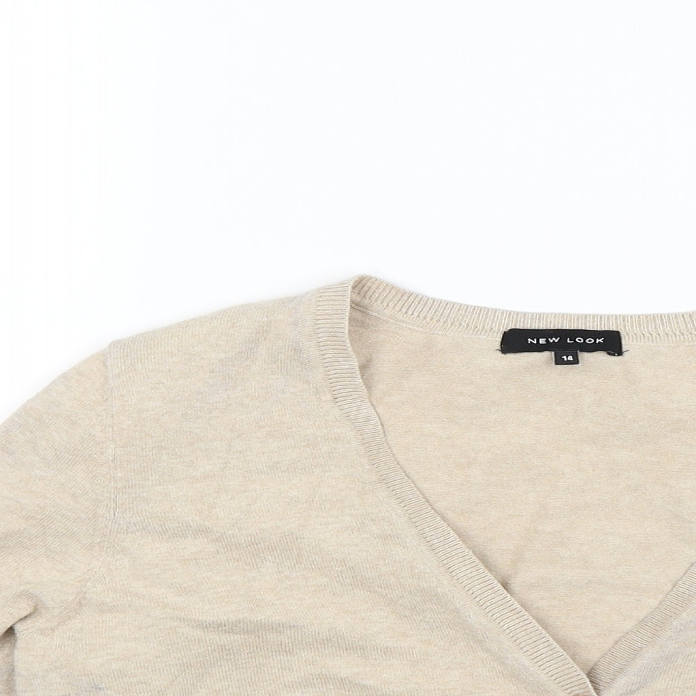 New Look Womens Beige   Cardigan Jumper Size 14