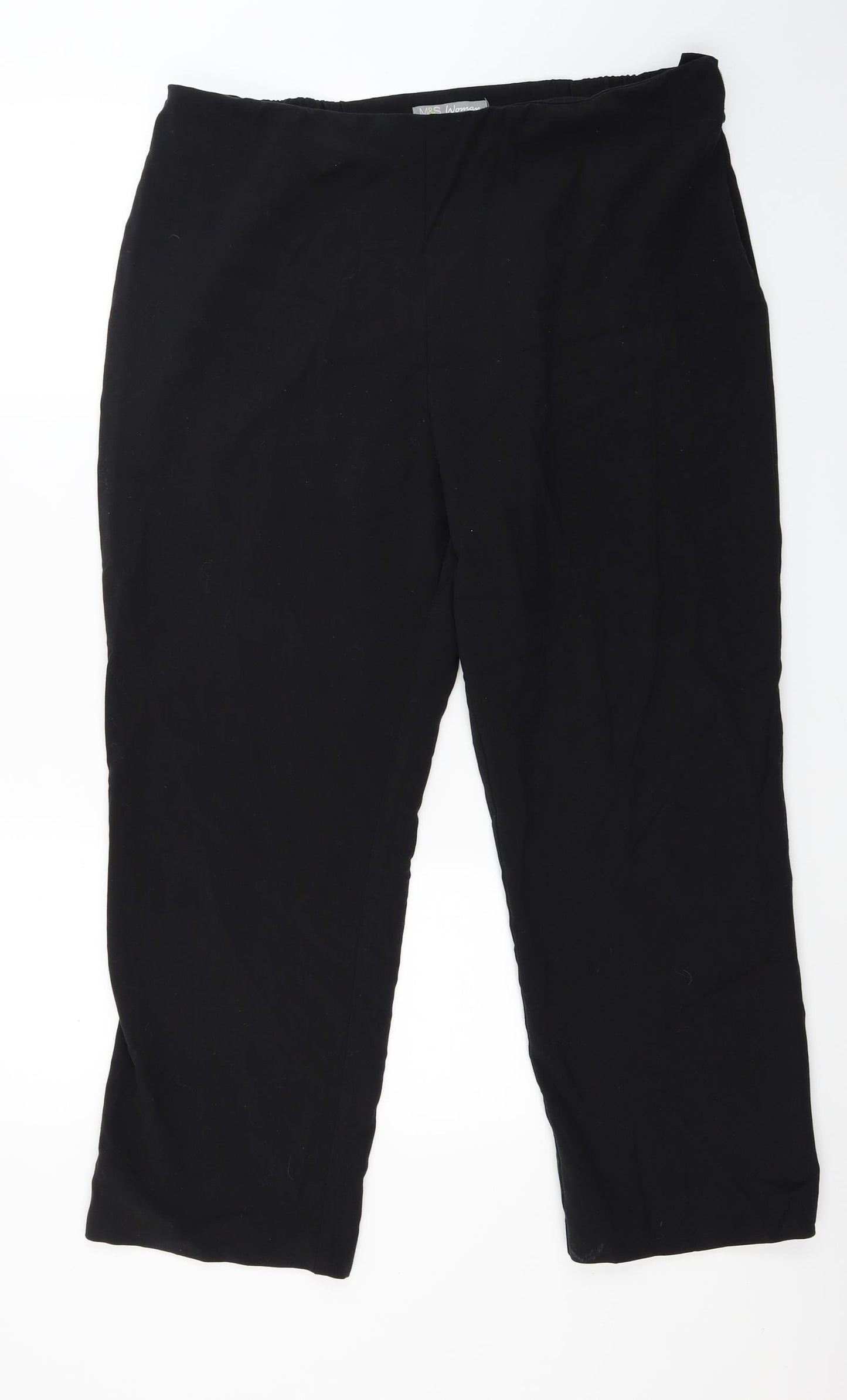 Marks and Spencer Womens Black   Trousers  Size 18 L24 in
