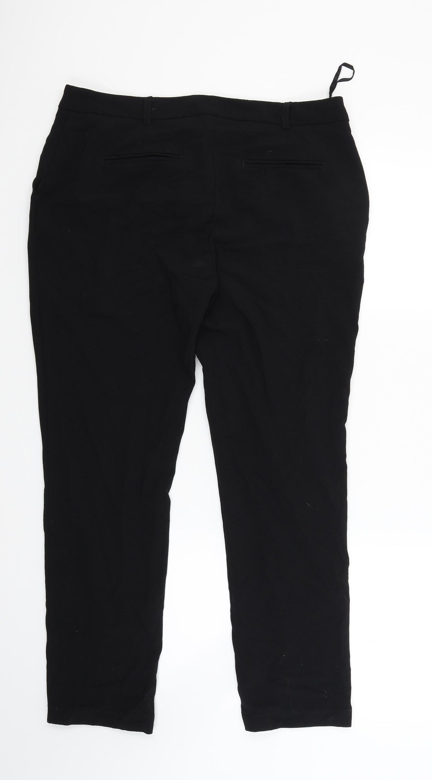 F&F Womens Black   Trousers  Size 12 L26 in