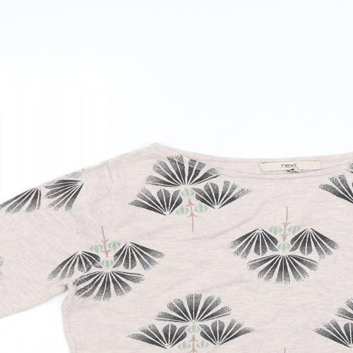 NEXT Womens Beige Floral  Pullover Jumper Size 12