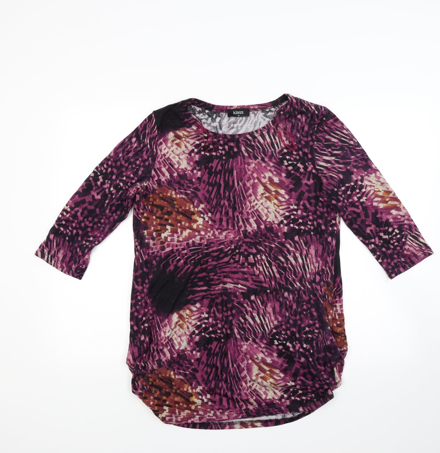 Klass Womens Purple  Knit Pullover Jumper Size L