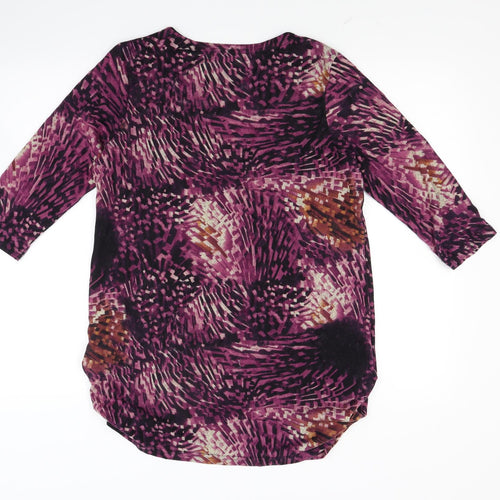 Klass Womens Purple  Knit Pullover Jumper Size L