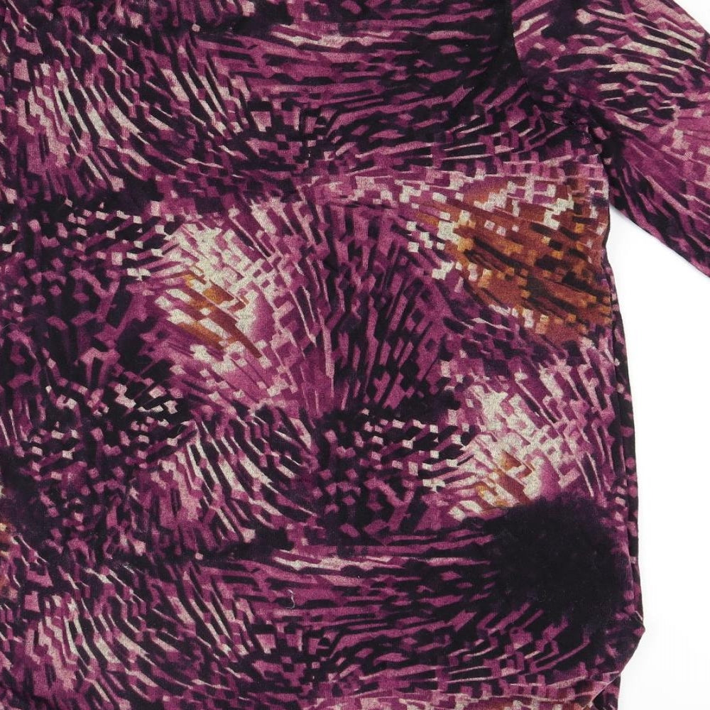 Klass Womens Purple  Knit Pullover Jumper Size L