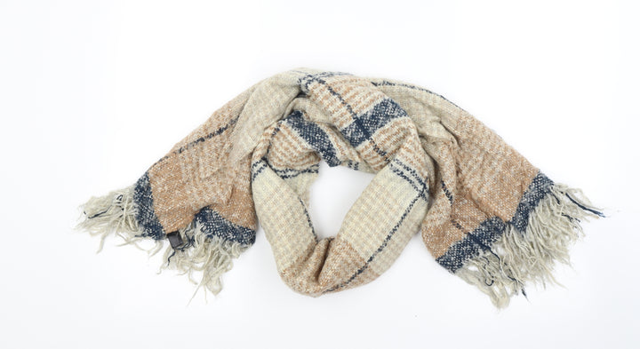 Accessorize Womens Beige Check Shawl/Wrap