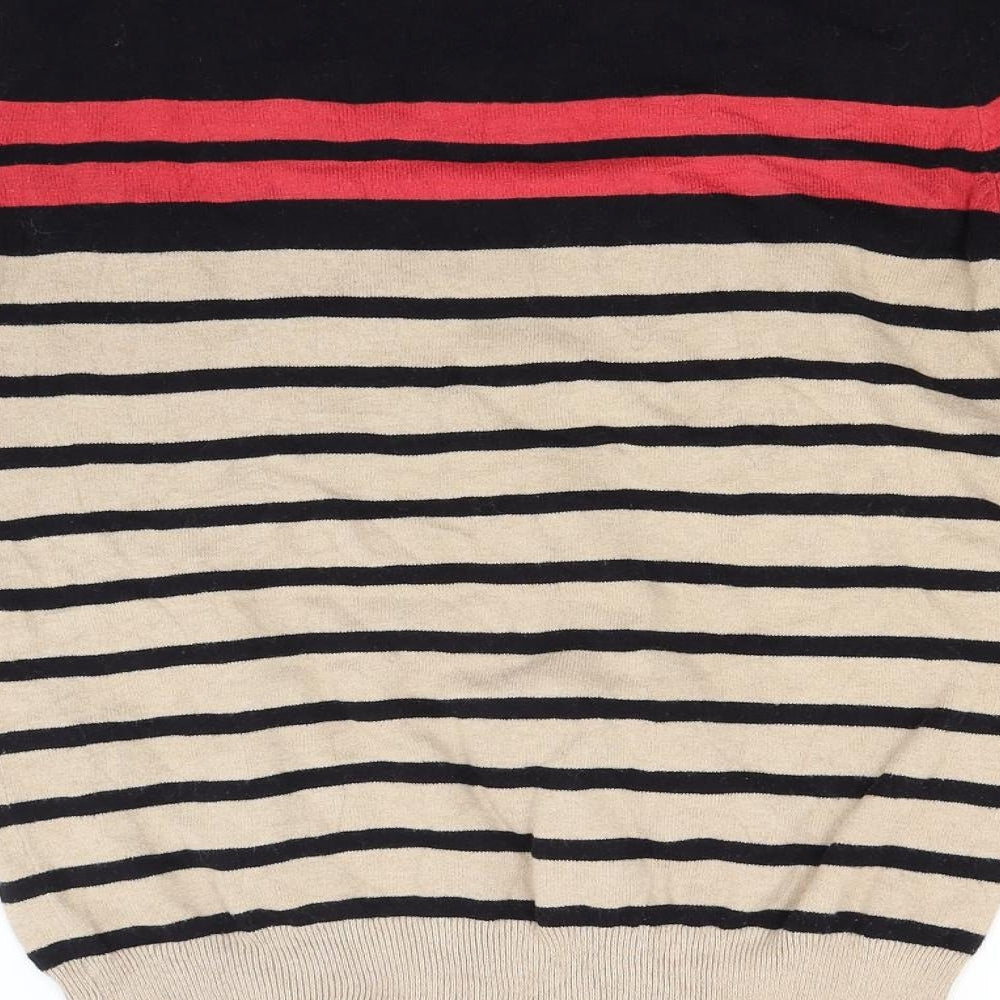 Primark Womens Beige Striped Knit Pullover Jumper Size 12