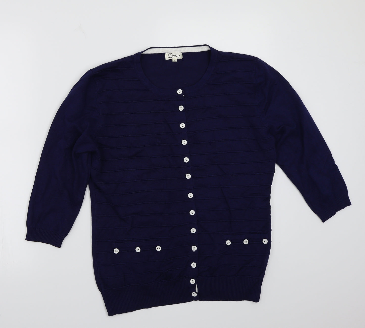 dixie Womens Blue   Cardigan Jumper Size L