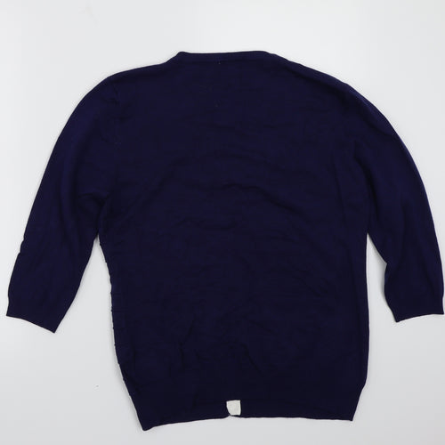 dixie Womens Blue   Cardigan Jumper Size L