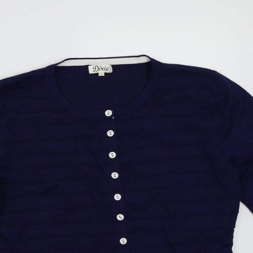 dixie Womens Blue   Cardigan Jumper Size L