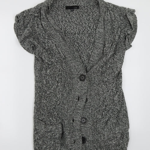 Ellos Womens Grey   Cardigan Jumper Size 10