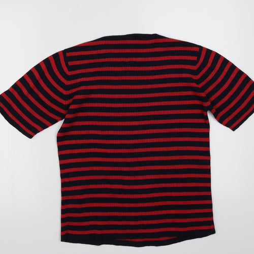 Taifun Womens Red Striped  Basic T-Shirt Size 8