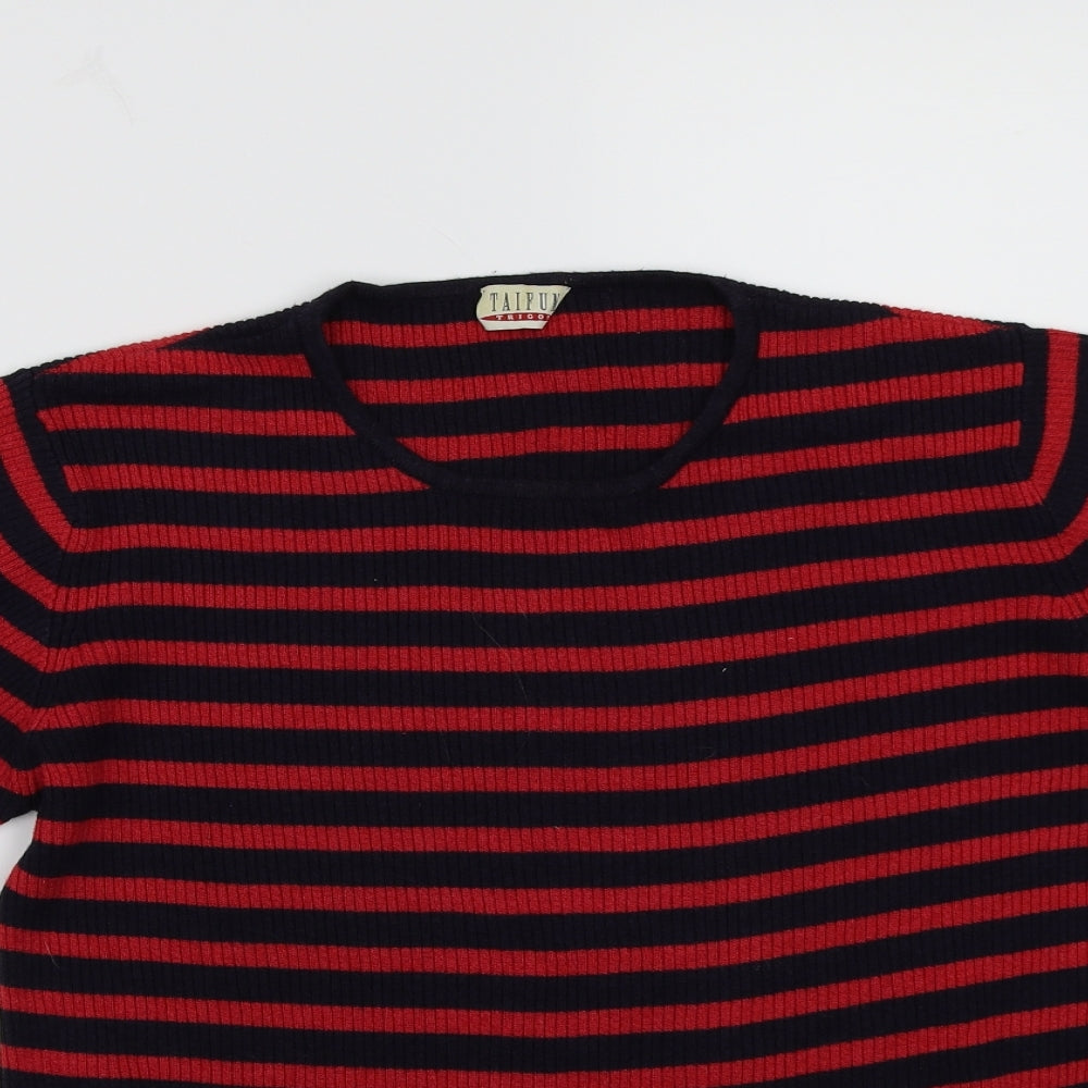 Taifun Womens Red Striped  Basic T-Shirt Size 8