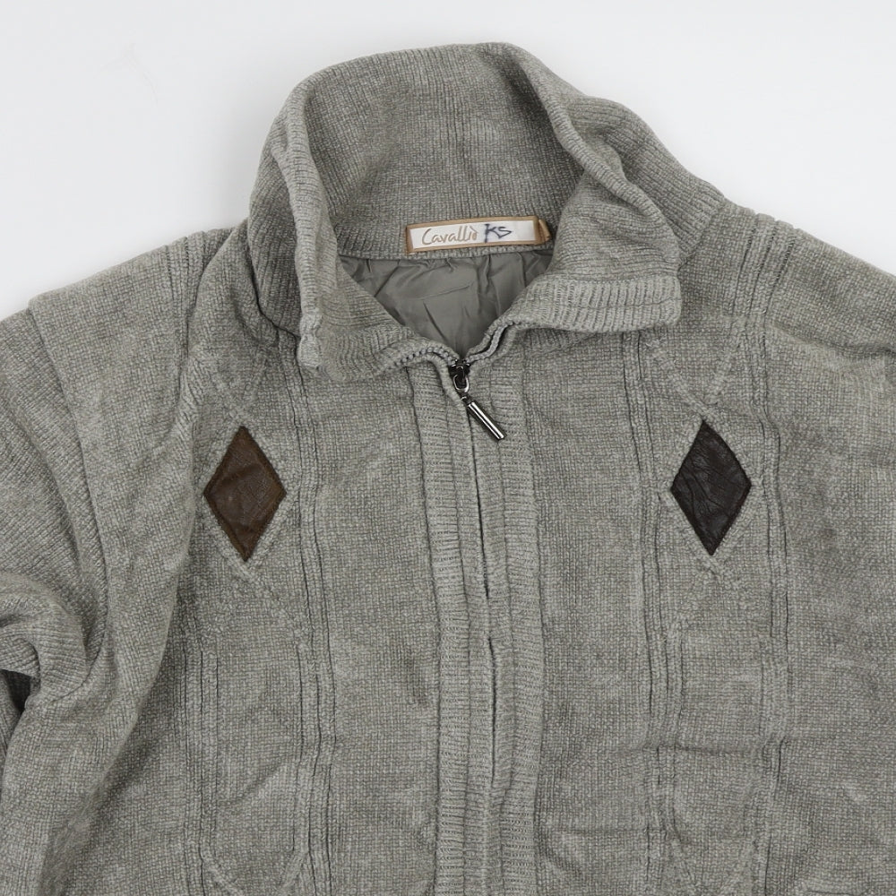 cavallio Mens Grey   Jacket Coat Size M
