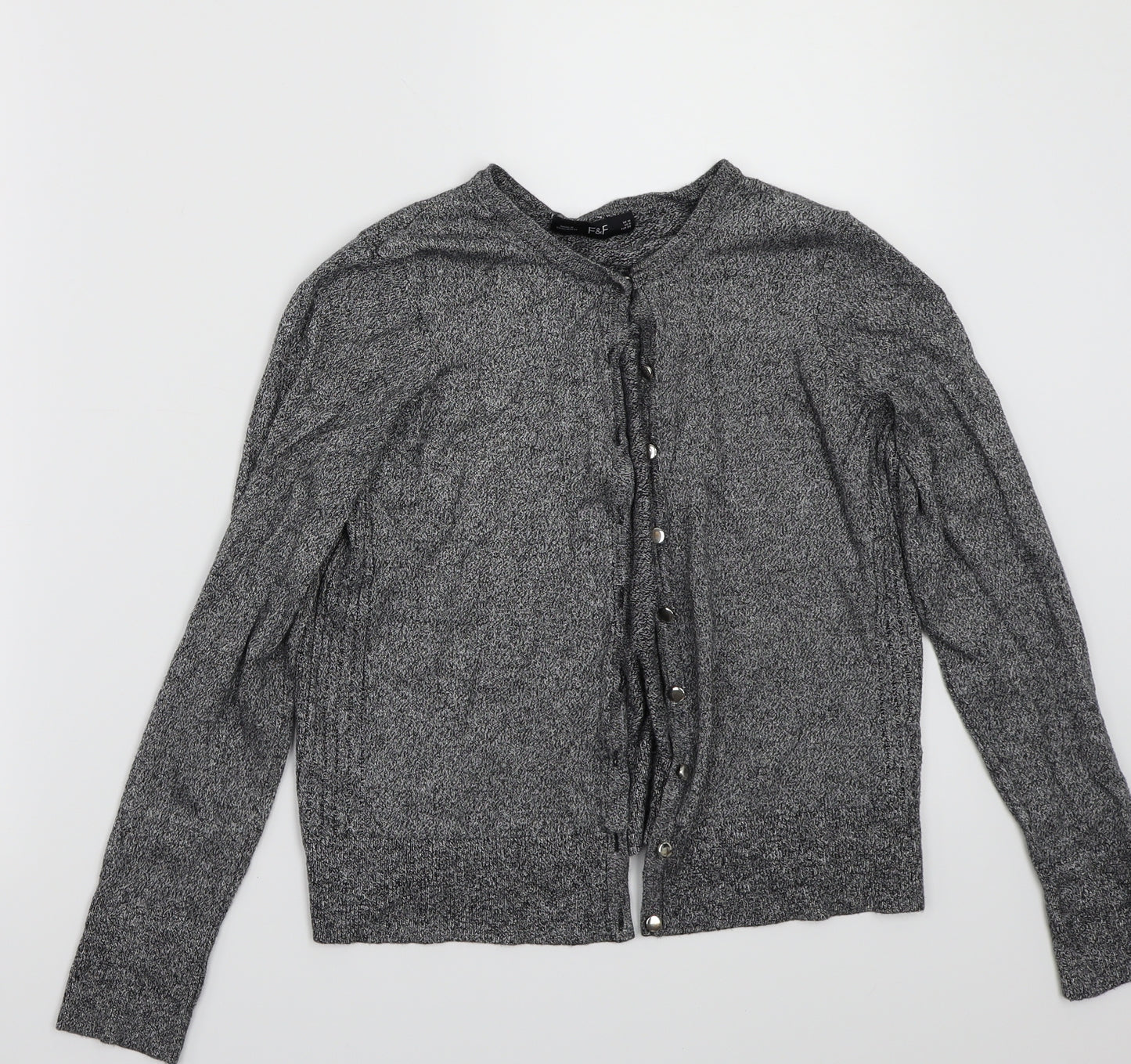F&F Womens Grey   Cardigan Jumper Size 10