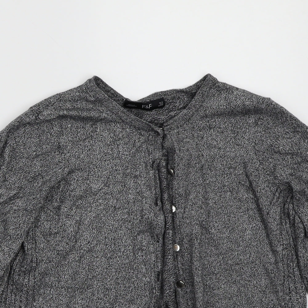 F&F Womens Grey   Cardigan Jumper Size 10