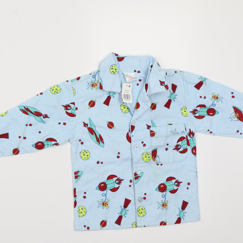 Primark Boys Blue Geometric   Pyjama Top Size 2-3 Years