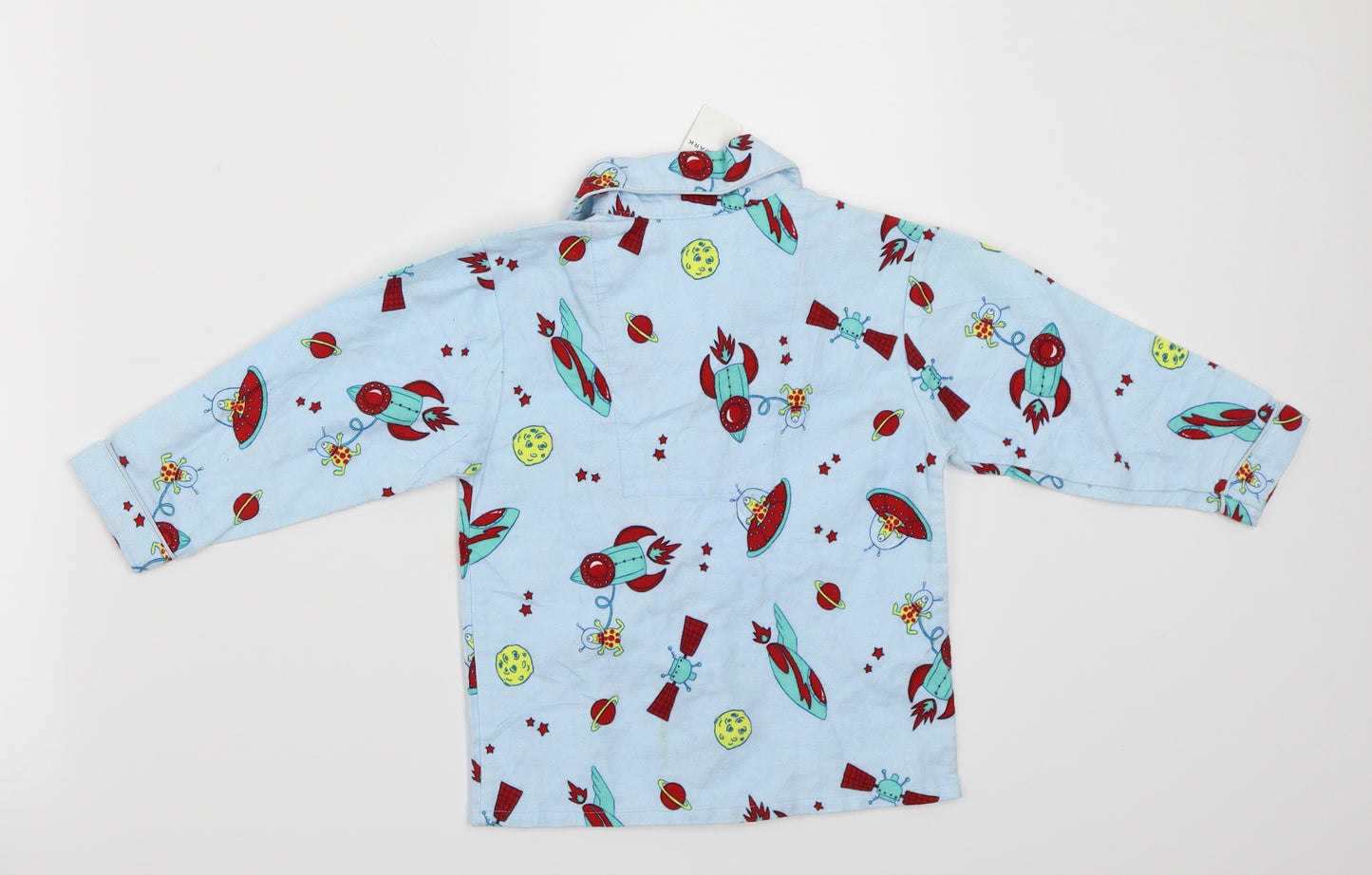 Primark Boys Blue Geometric   Pyjama Top Size 2-3 Years