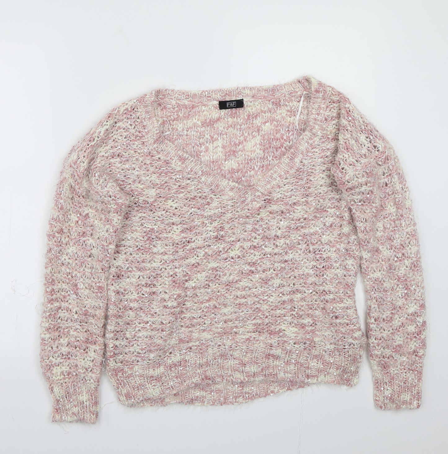 F&F Womens Pink   Pullover Jumper Size 10