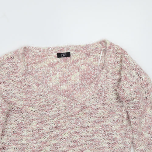 F&F Womens Pink   Pullover Jumper Size 10