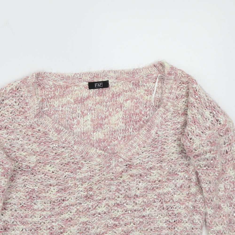 F&F Womens Pink   Pullover Jumper Size 10