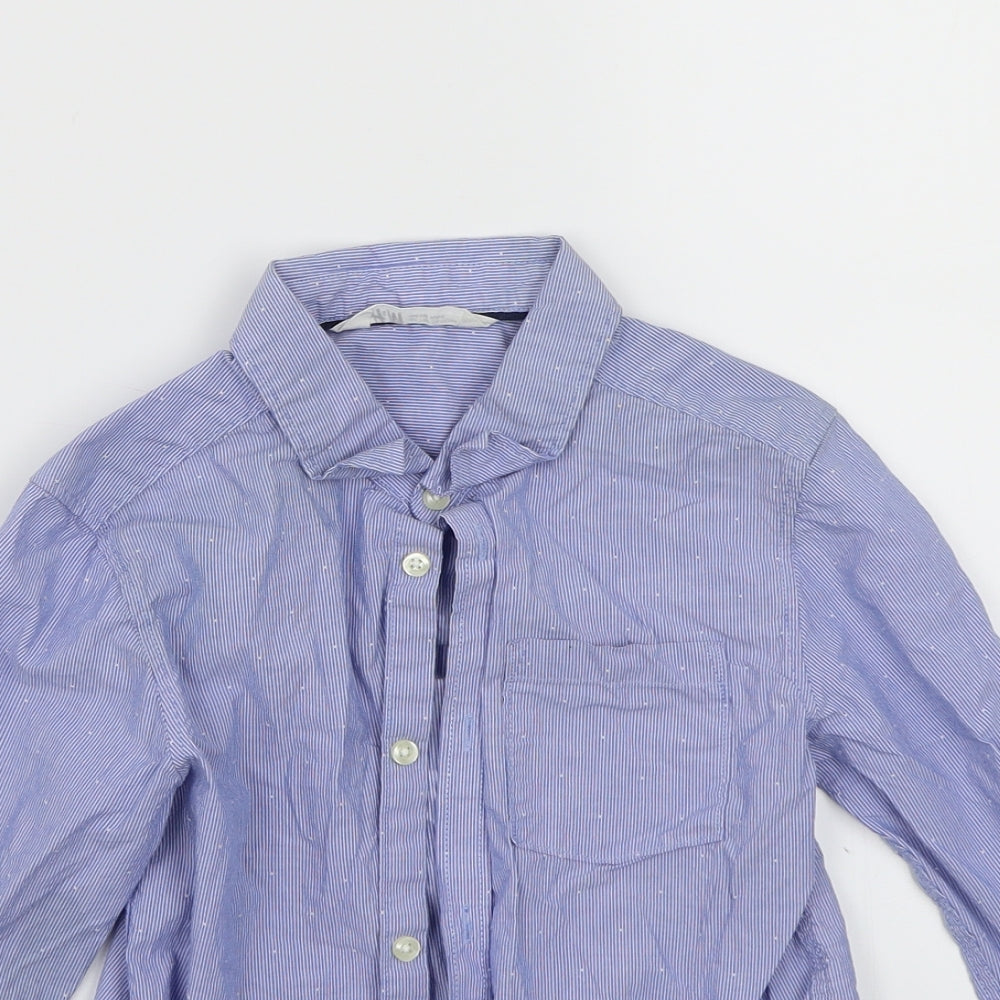 H&M Boys Blue   Basic Button-Up Size 5-6 Years