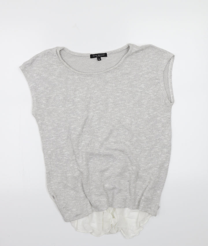 Green Envelope Womens Grey   Pullover Jumper Size L