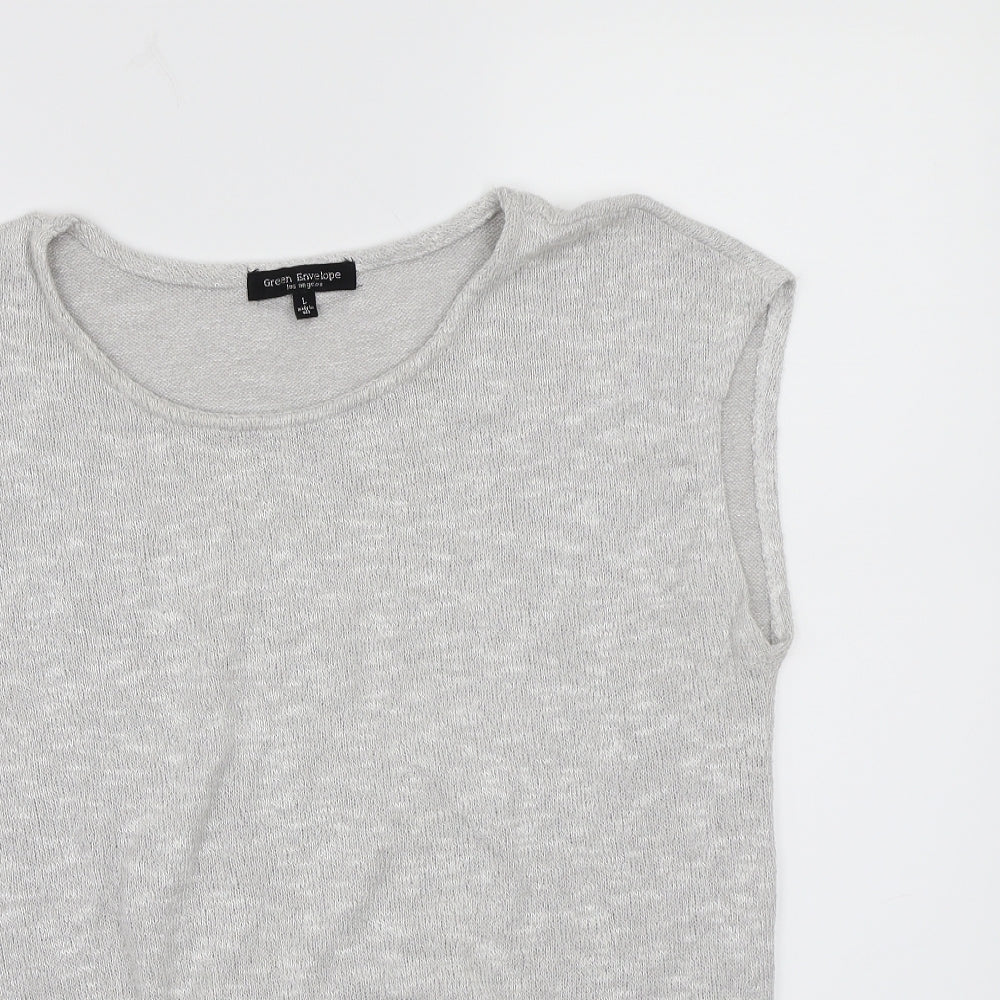 Green Envelope Womens Grey   Pullover Jumper Size L