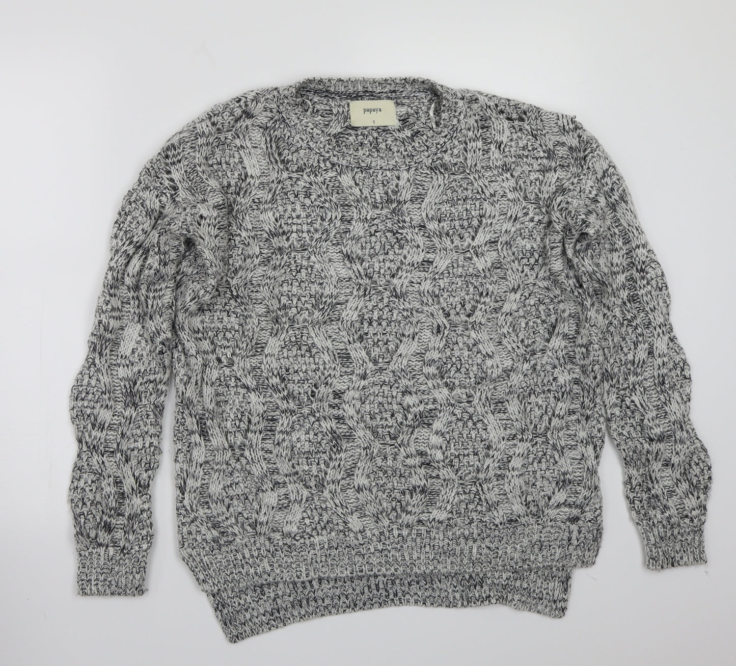 Papaya Womens Grey   Pullover Jumper Size S