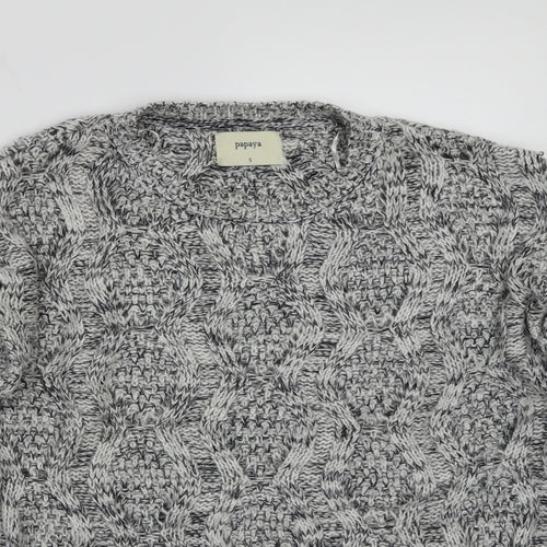 Papaya Womens Grey   Pullover Jumper Size S