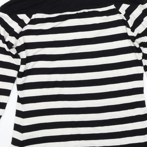 Body Flirt Womens Black Striped  Basic T-Shirt Size XS