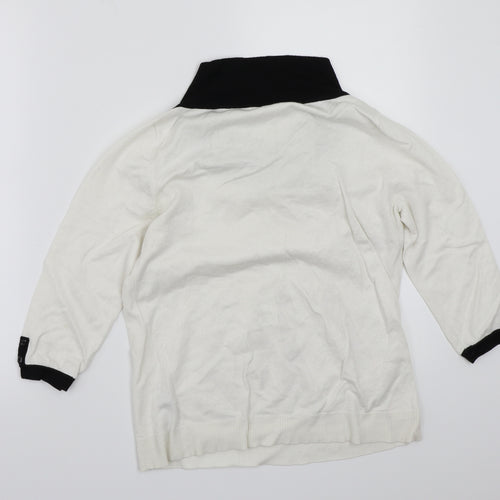 M&Co Womens White   Basic T-Shirt Size 14