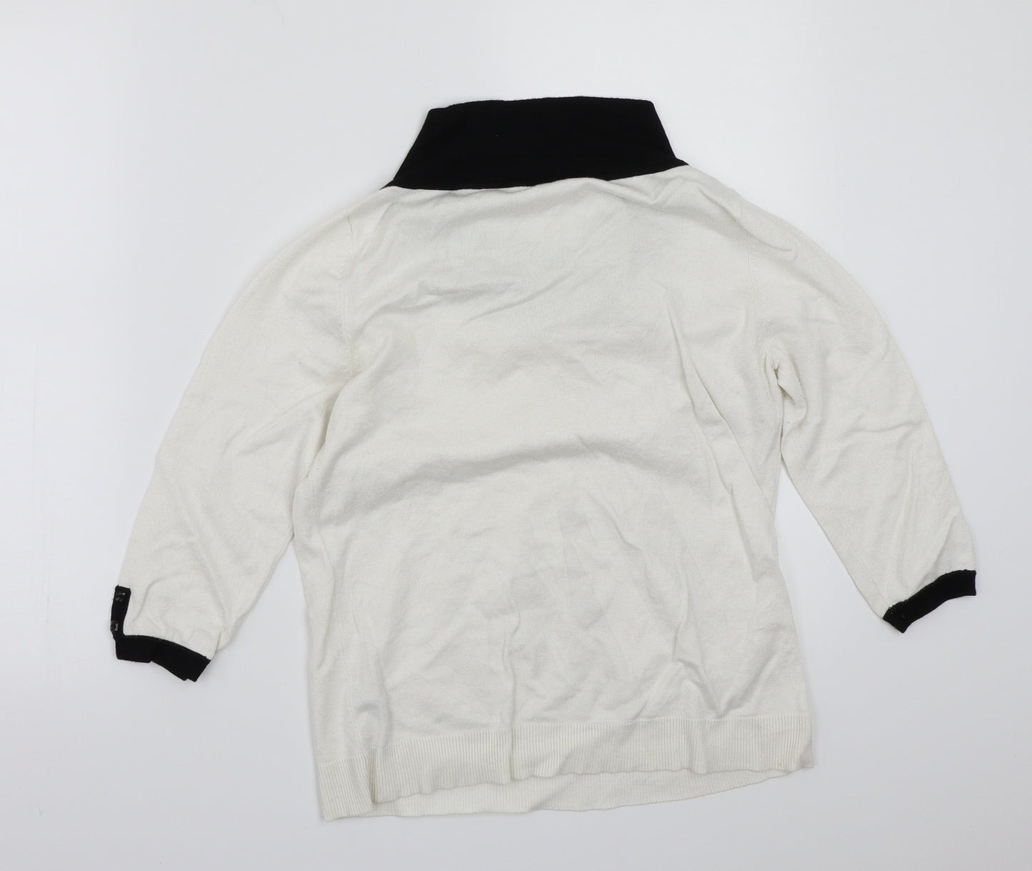 M&Co Womens White   Basic T-Shirt Size 14