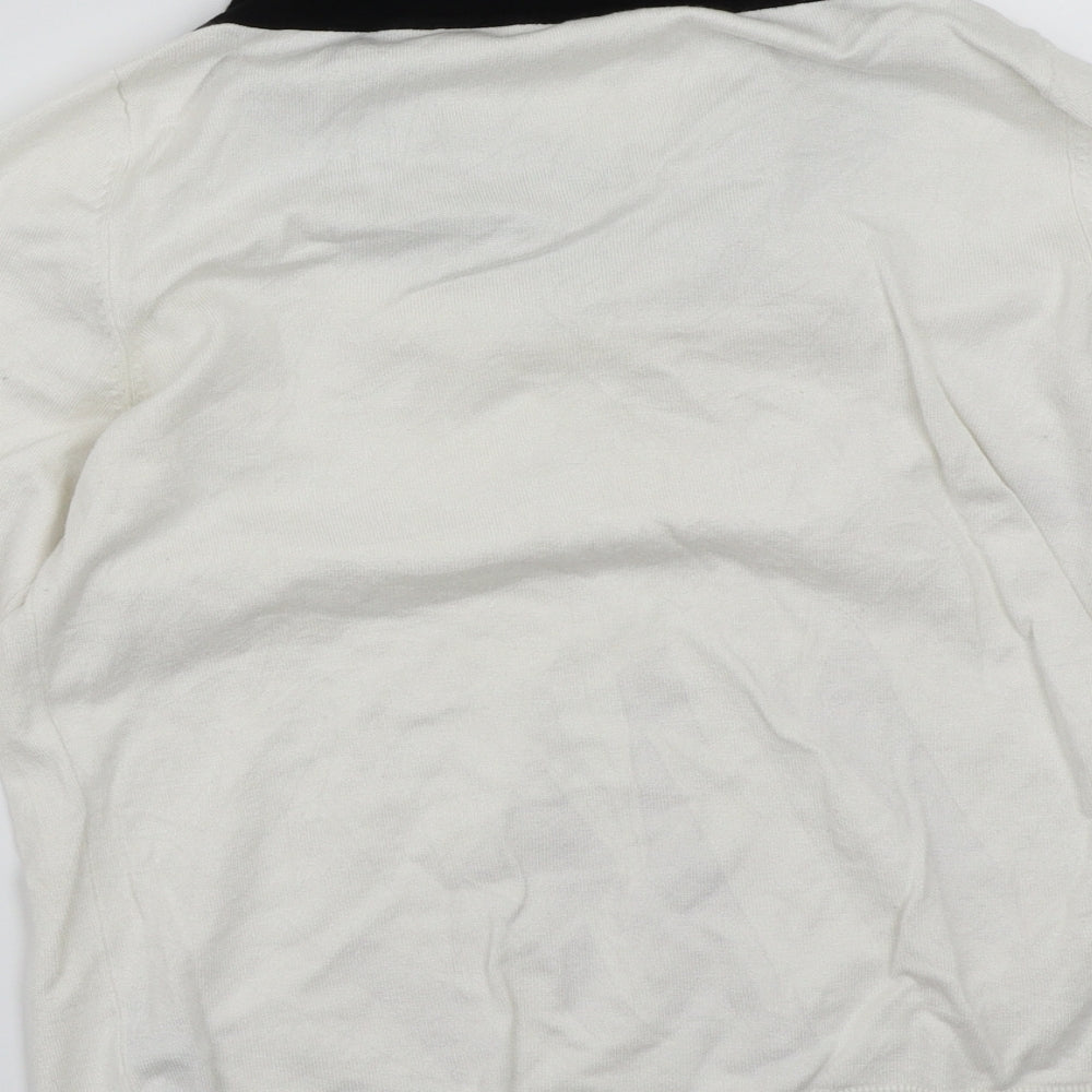 M&Co Womens White   Basic T-Shirt Size 14