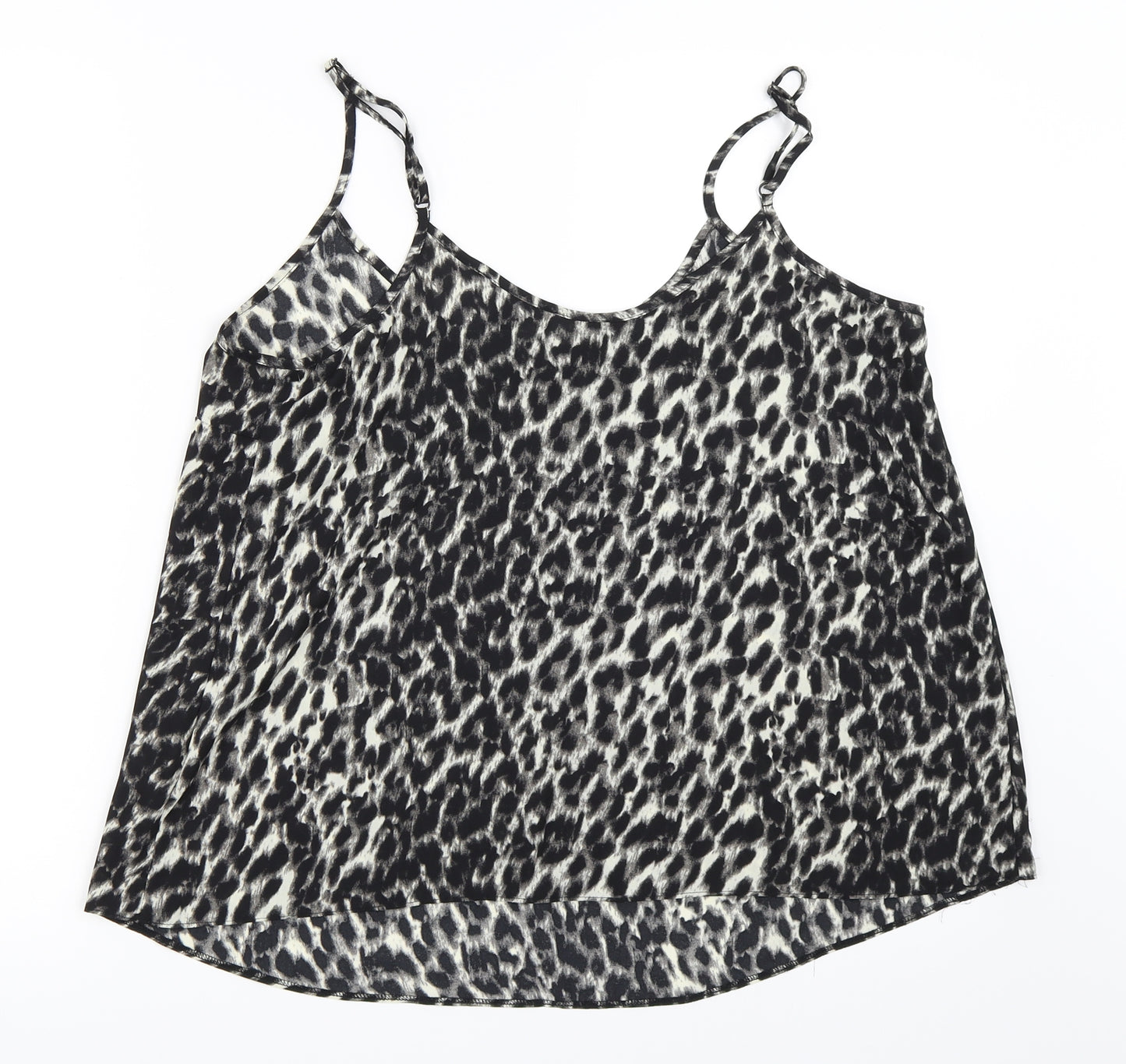 Atmosphere Womens Black Animal Print  Camisole Blouse Size 14  - leopard print