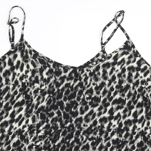 Atmosphere Womens Black Animal Print  Camisole Blouse Size 14  - leopard print