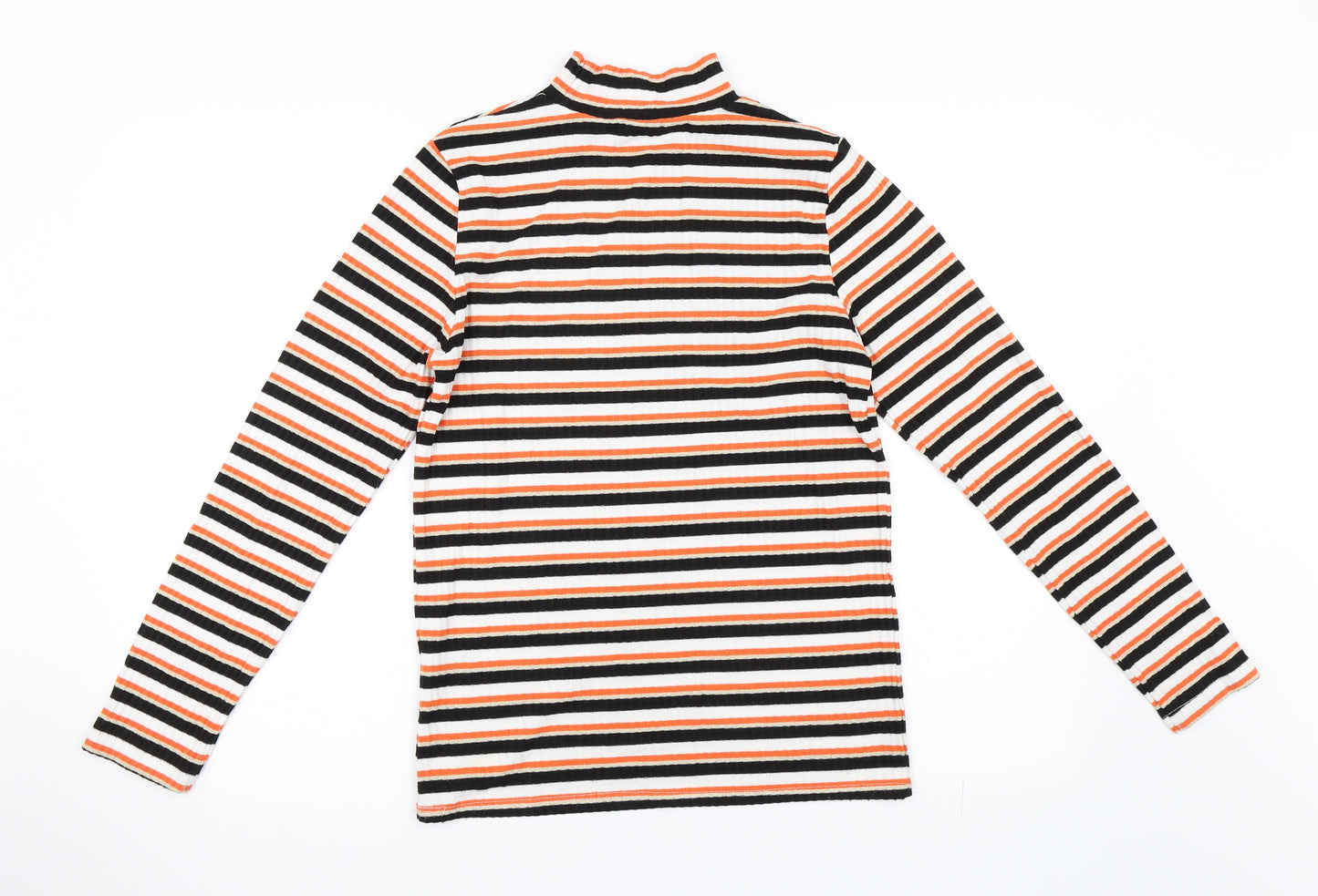 George Womens Orange Striped  Pullover Jumper Size 12