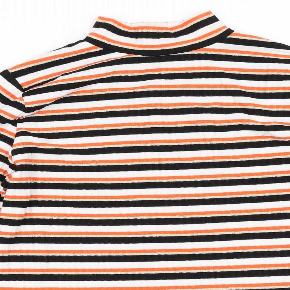 George Womens Orange Striped  Pullover Jumper Size 12