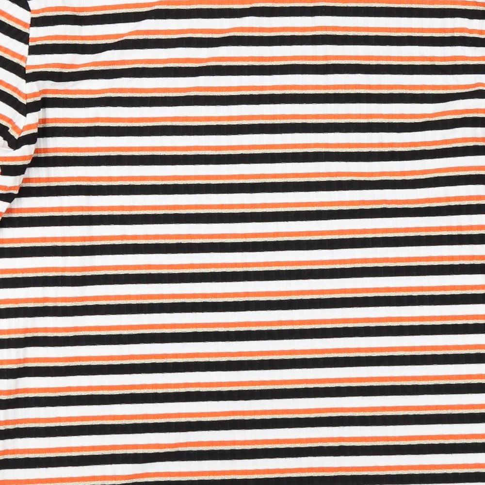 George Womens Orange Striped  Pullover Jumper Size 12