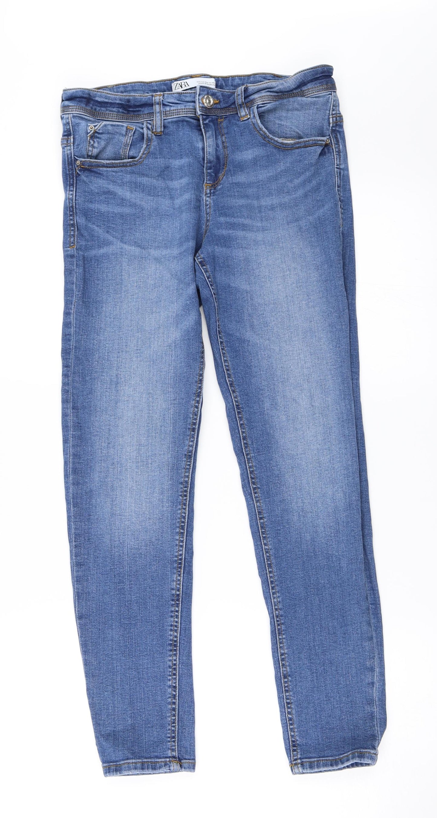Zara Womens Blue  Denim Skinny Jeans Size 40 L27 in