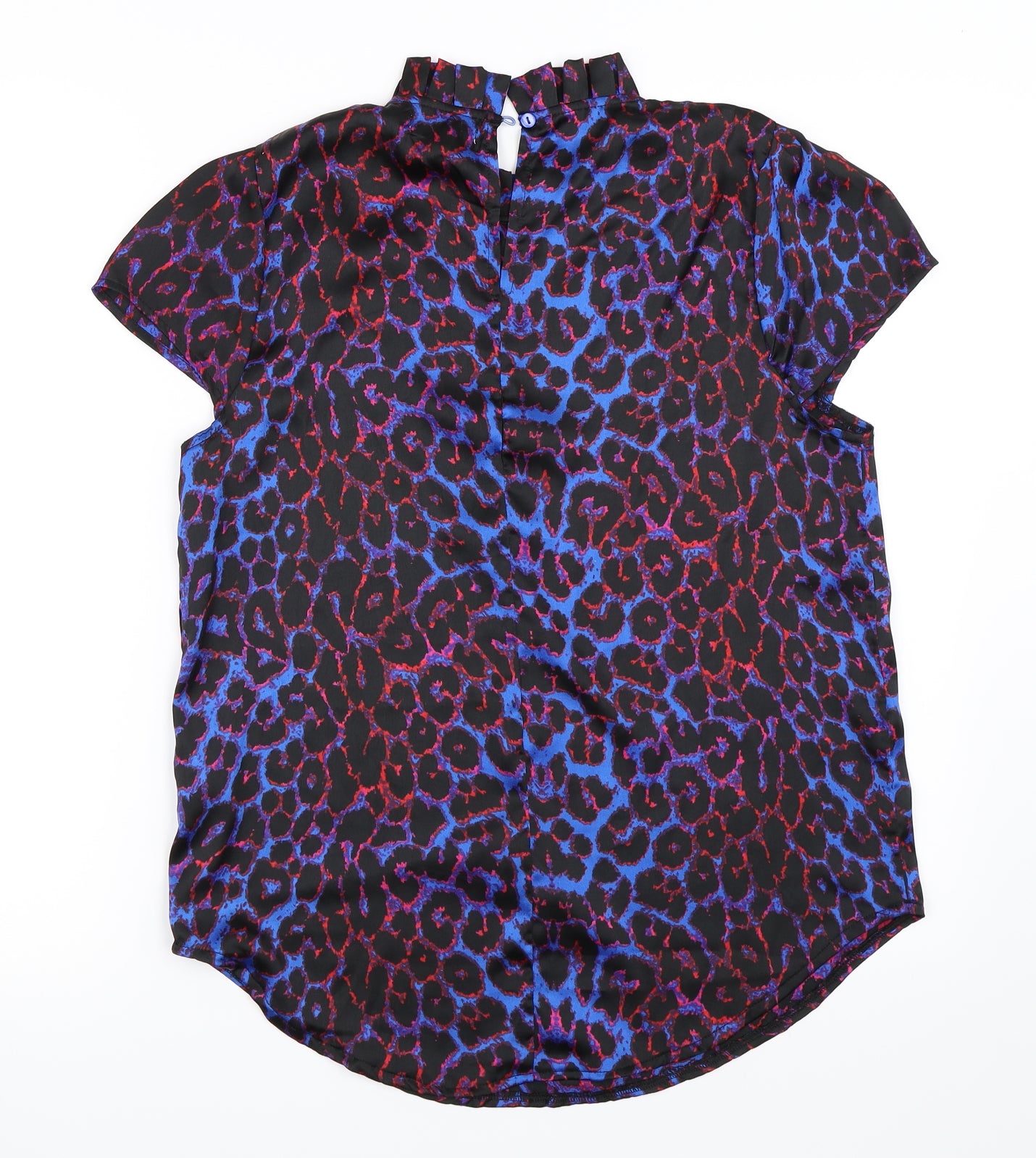 Apricot Womens Blue Animal Print  Basic Blouse Size 10