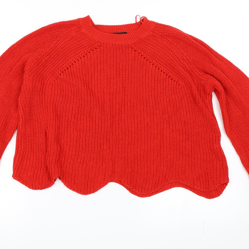 New Look Womens Red   Pullover Jumper Size M