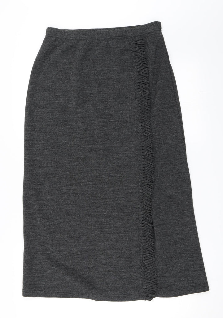 Nina Leonard Womens Grey   Straight & Pencil Skirt Size S