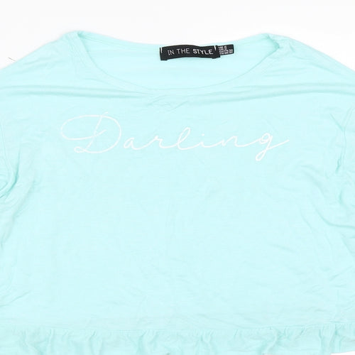 In the Style Womens Blue   Basic T-Shirt Size 6