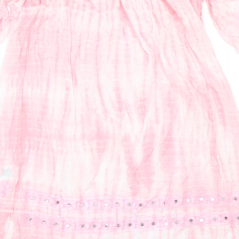 Mam'zel Womens Pink   Kaftan  One Size  - Beach Cover Up