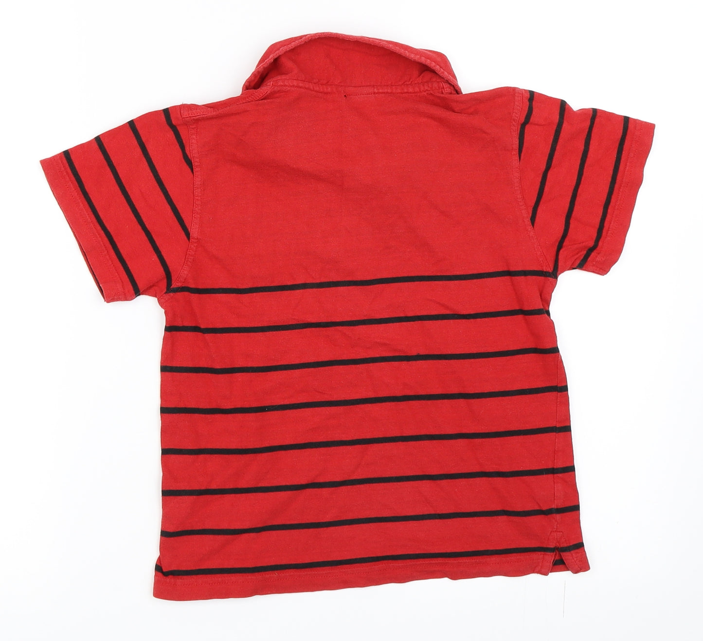 Manchester United Boys Red Striped  Pullover T-Shirt Size M  - Manchester United Football club